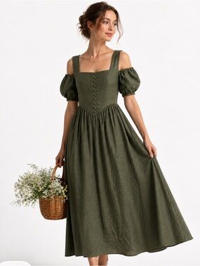 Scarlet Darkness Faire Victorian Medieval Dress size small